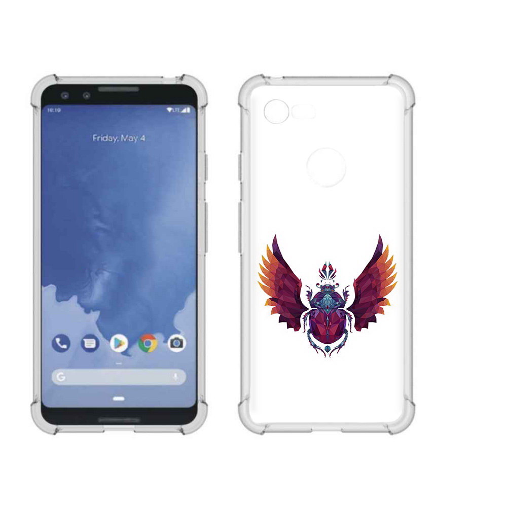 

Чехол MyPads Tocco для Google Pixel 3 алмазный скоробей, Прозрачный, Tocco