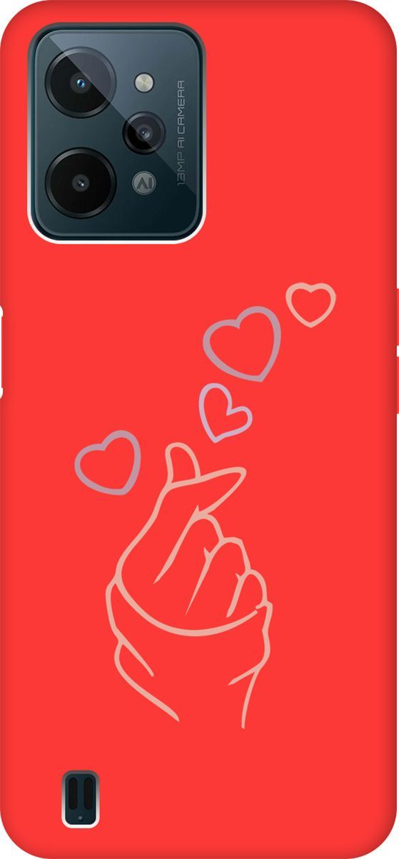

Чехол на Realme C31 "K-Heart" красный, Красный;розовый, 1573000