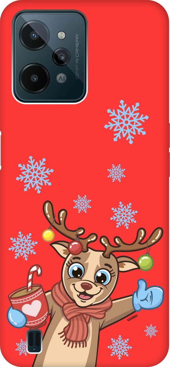 

Чехол на Realme C31 "Christmas Deer" красный, Красный;коричневый, 1573000