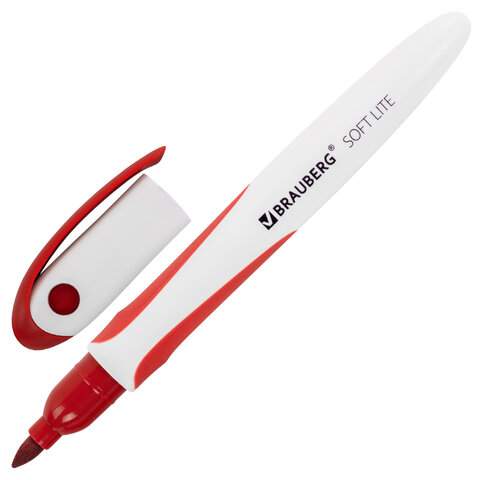 

Маркер стираемый для белых досок BRAUBERG "SOFT LITE" арт. 152104, 12 шт., Красный