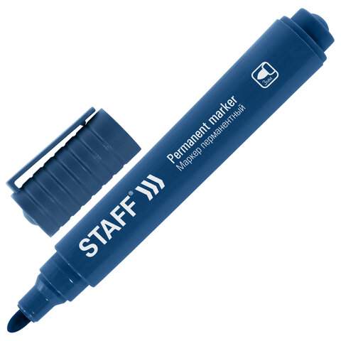 

Маркер перманентный STAFF "Basic Budget PM-125" арт. 152175, 12 шт., Синий