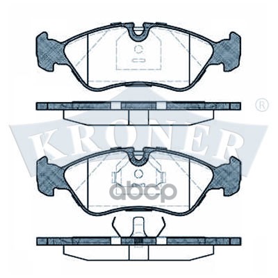 фото Колодки торм. daewoo nexia (95-), opel vectra a-b (88-) (диск. перед.) (k002656) kroner kr