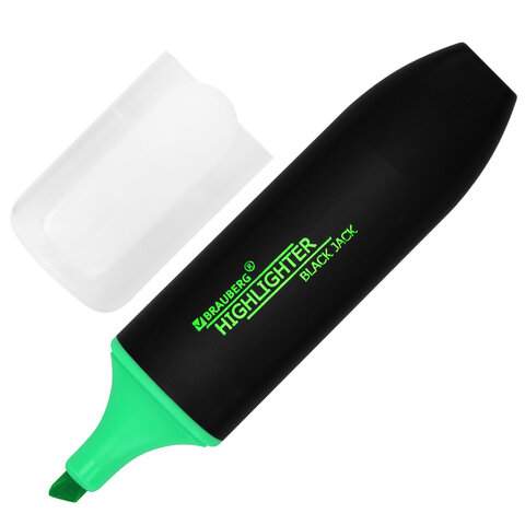 

Текстовыделитель BRAUBERG "BLACK JACK" арт. 151895, 12 шт., Зеленый