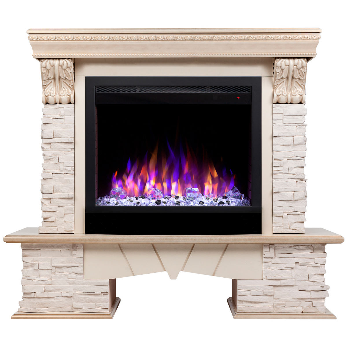 

Электрокамин RealFlame Rockland Lux 25/25,5 WT с очагом Saphir 25,5, 6 цветов пламени, электрокамин Rockland Lux 25/25,5 WT с очагом Saphir 25,5
