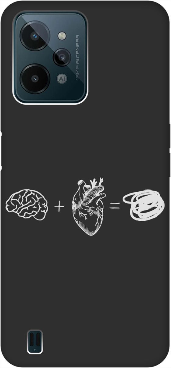 

Чехол на Realme C31 с 3D принтом "Brain Plus Heart W" черный, Черный;белый, 1571300