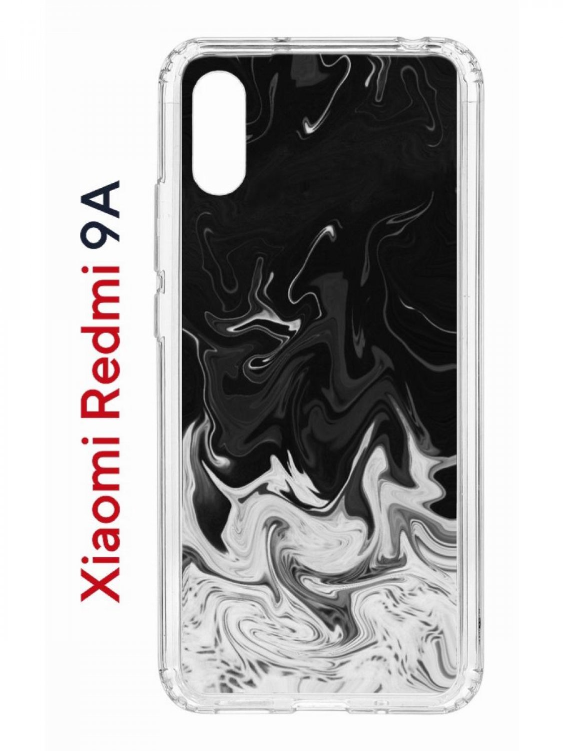 Чехол на Redmi 9A Kruche Print Разводы краски,противоударный бампер,с защитой камеры