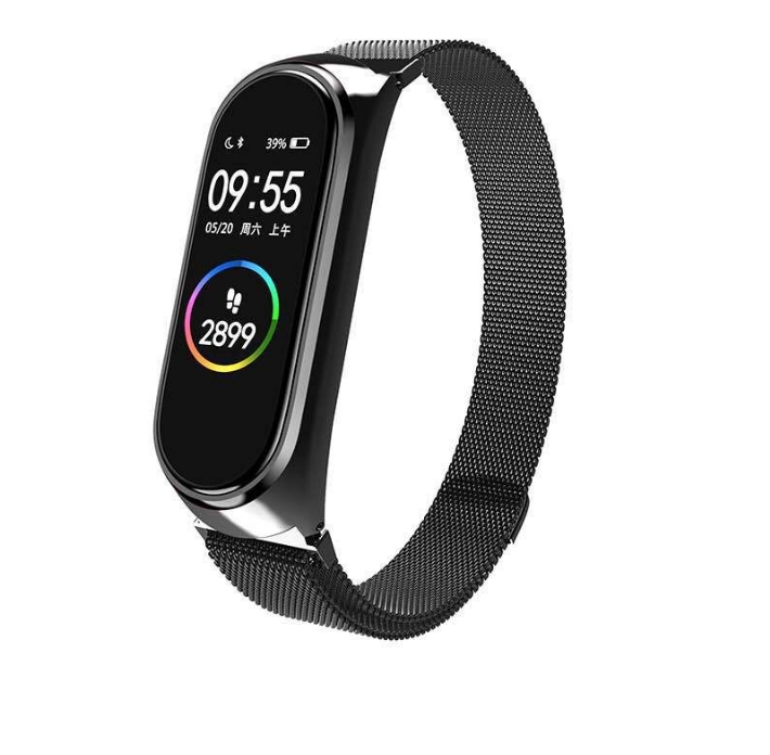 

Ремешок MyPads Milano для умного смарт-браслета Xiaomi Mi Band 6 черный, Xiaomi Mi Band 6