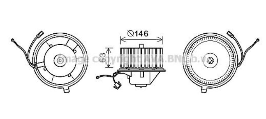 Вентилятор Отопителя Vw Caravelle T4  Multivan T4  Transporter T4 Ava арт. VN8351