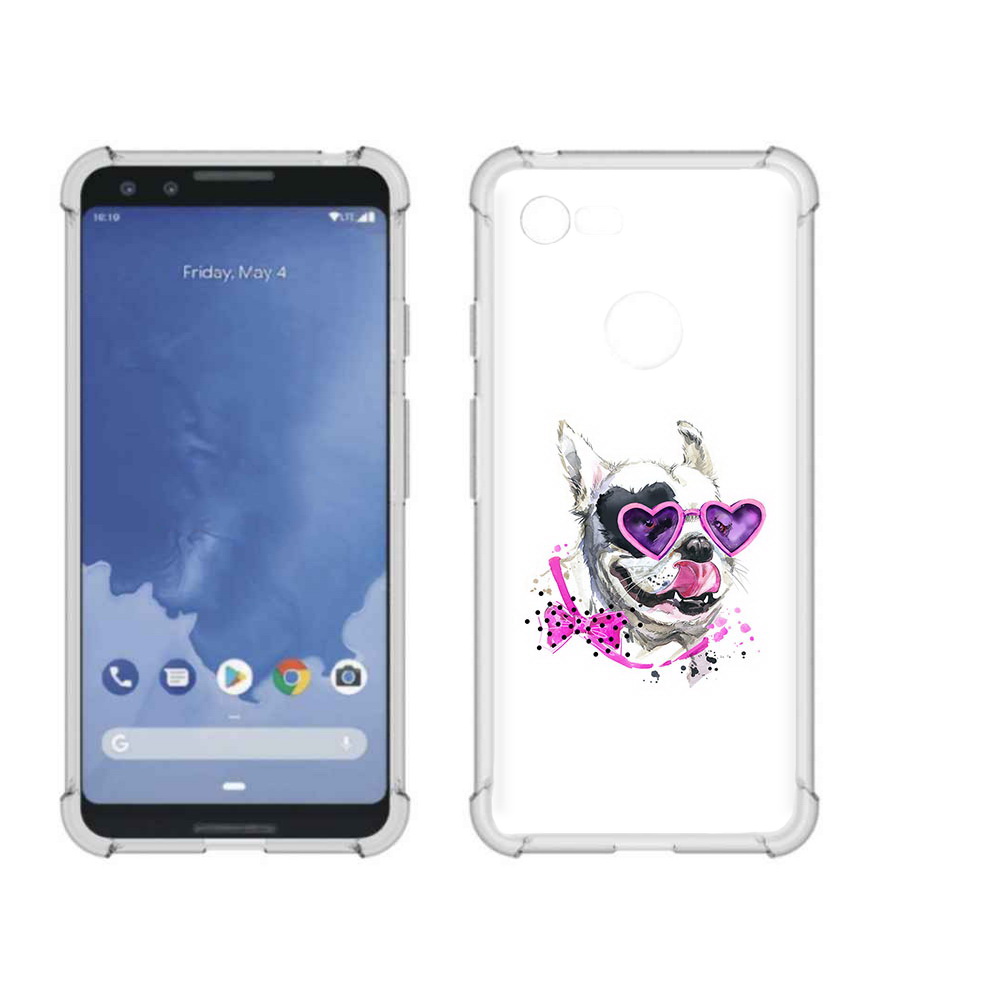

Чехол MyPads Tocco для Google Pixel 3 акварельный пёс, Прозрачный, Tocco