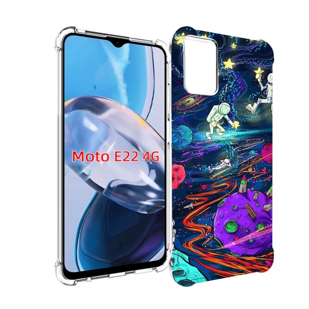 

Чехол MyPads красочный космос для Motorola Moto E22 4G / E22i 4G, Прозрачный, Tocco