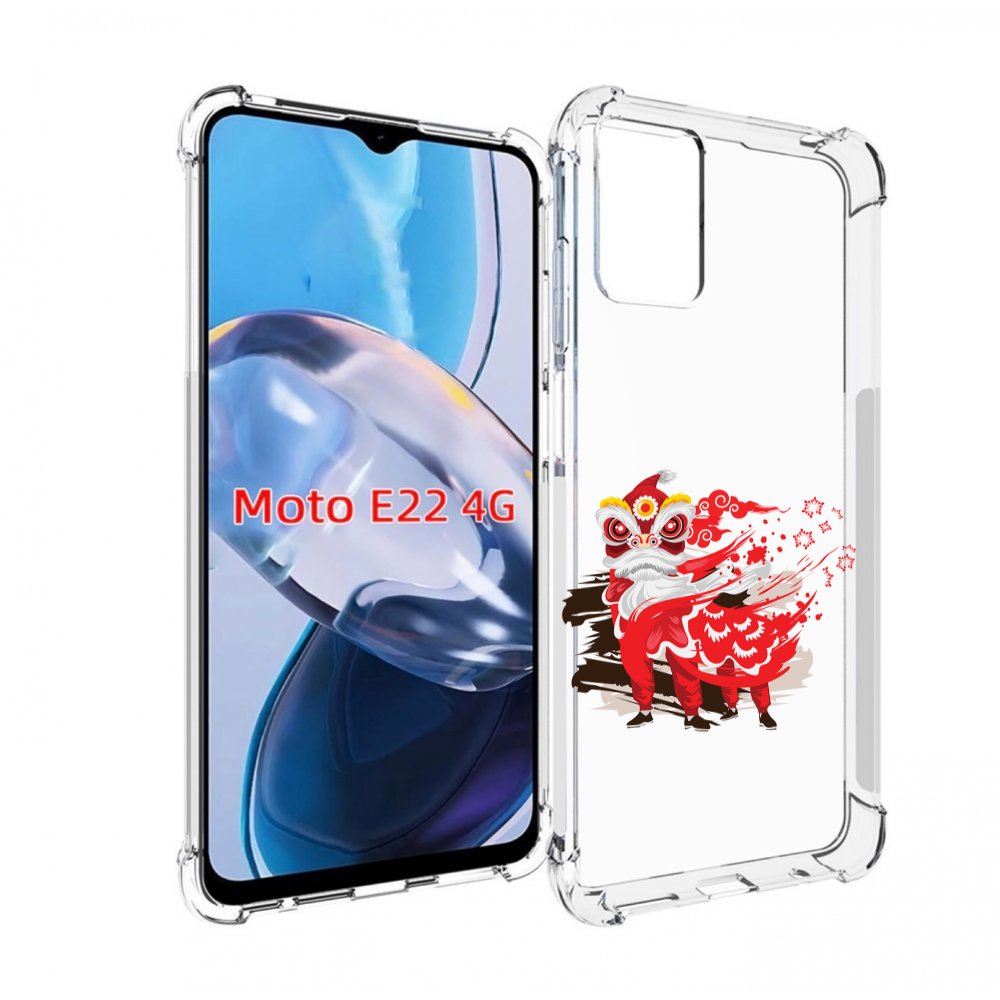 

Чехол MyPads красный-карнавал для Motorola Moto E22 4G / E22i 4G, Прозрачный, Tocco