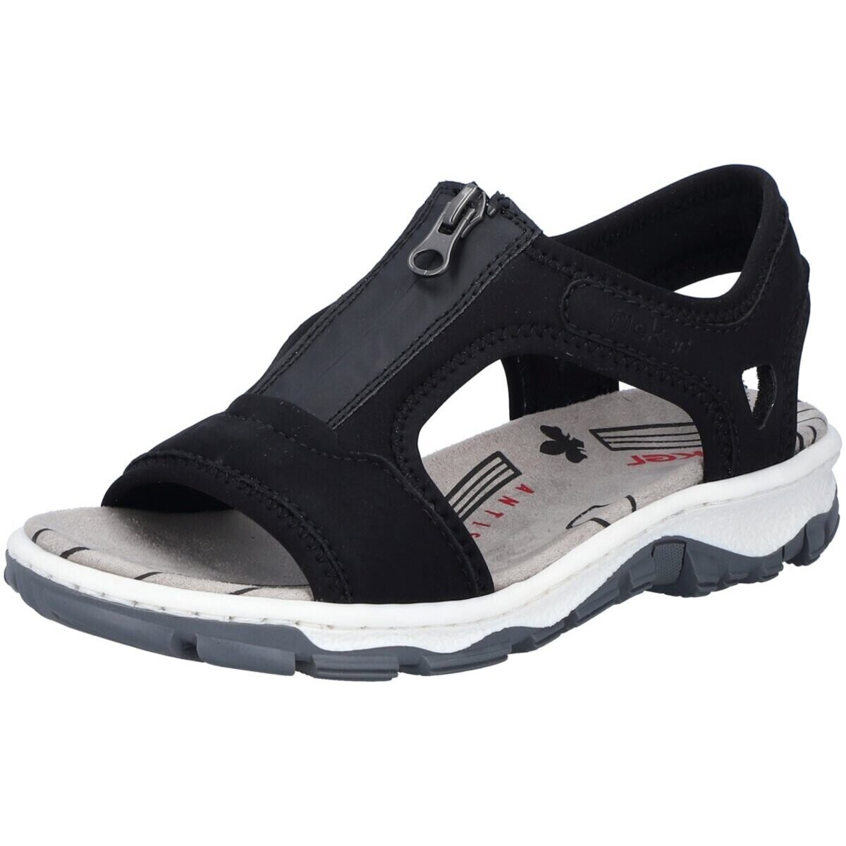 

Сандалии женские Rieker 27369512 черные 40 EU, Черный, 27369512
