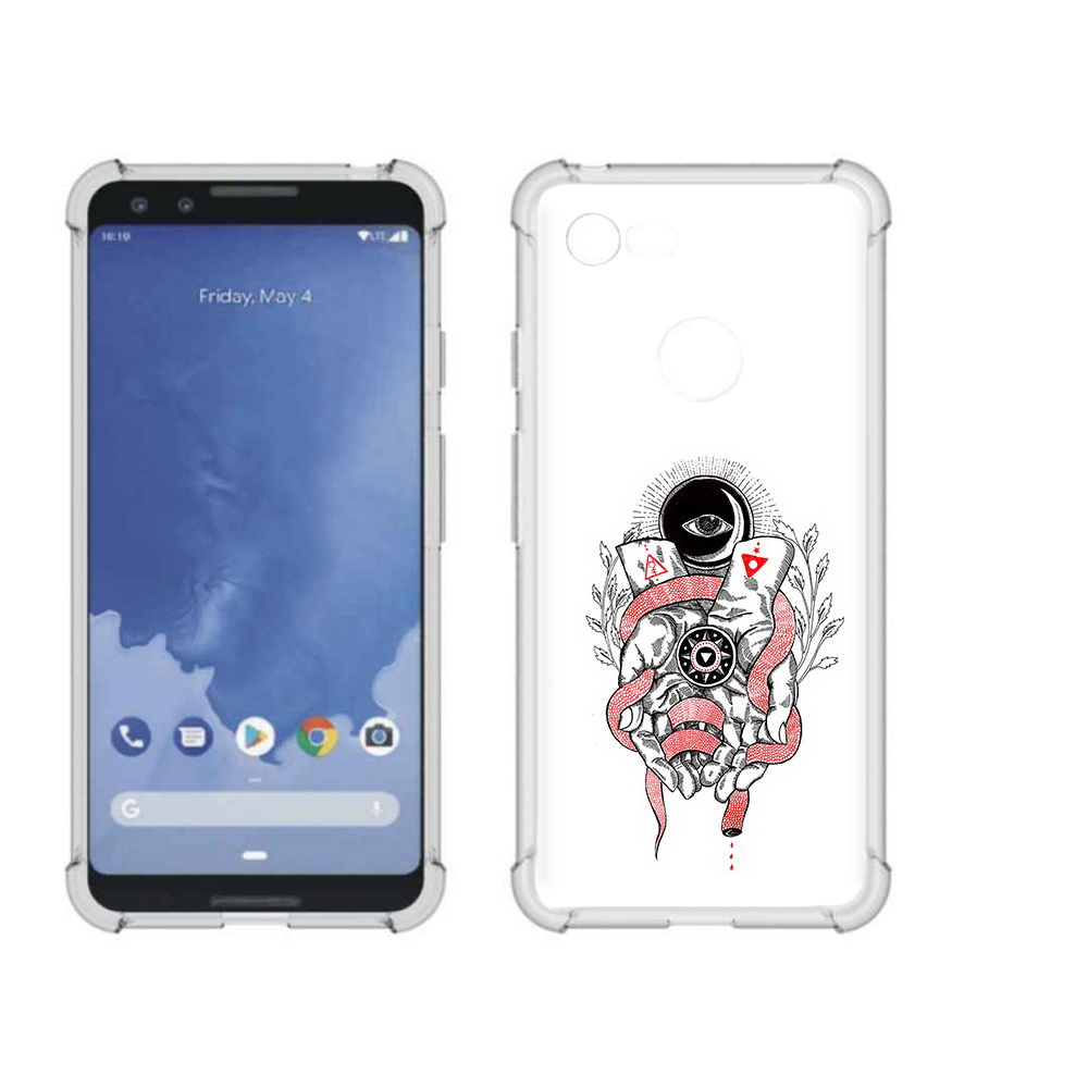 

Чехол MyPads Tocco для Google Pixel 3 абстрация связанные руки, Прозрачный, Tocco