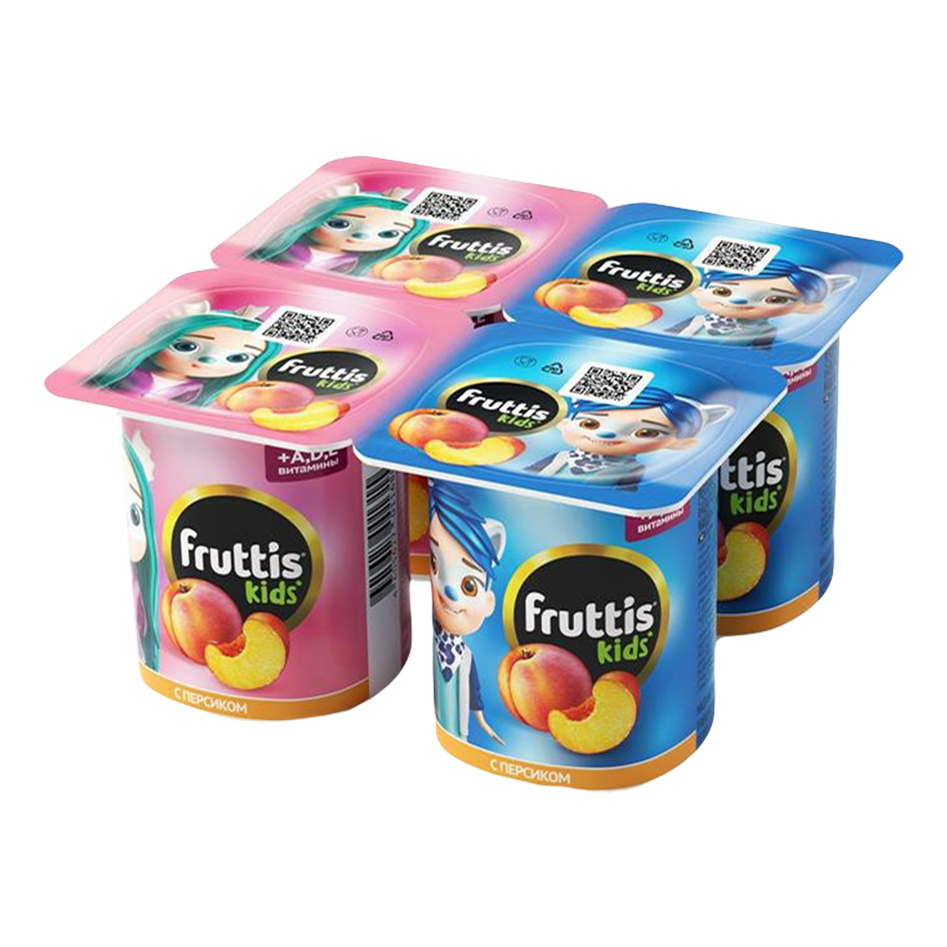 Йогуртный продукт детский Fruttis Kids персик с 3 лет 2,5% 110 г