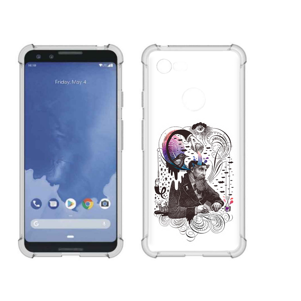 

Чехол MyPads Tocco для Google Pixel 3 абстракция думающий мужчина, Прозрачный, Tocco