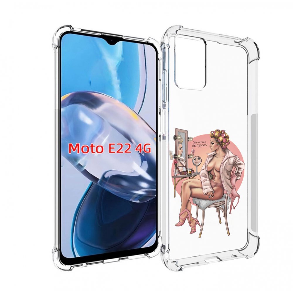 

Чехол MyPads красивая-девушка-с-зеркалом женский для Motorola Moto E22 4G / E22i 4G, Прозрачный, Tocco