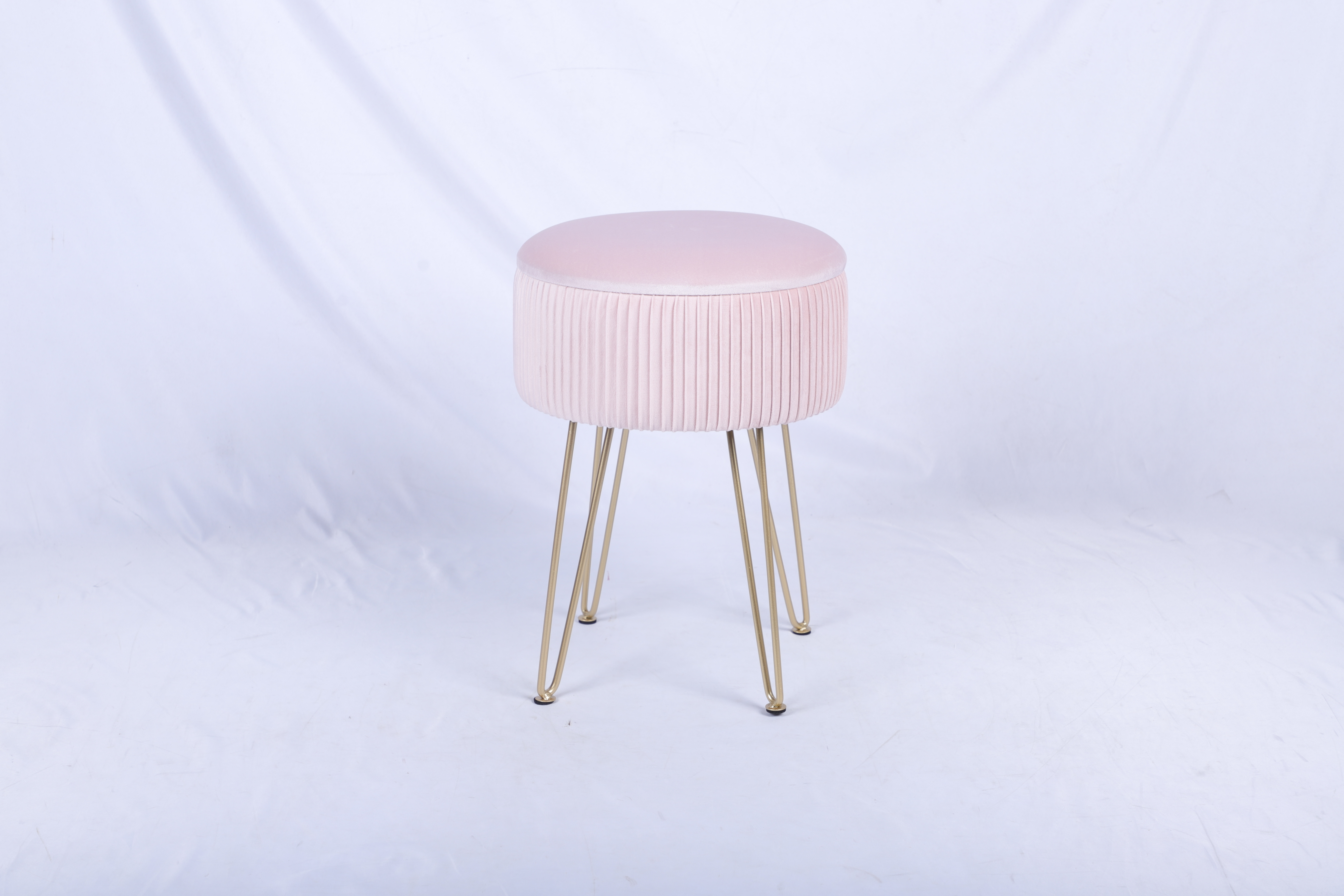 Пуф Stool Group Астор велюр светло-розовый