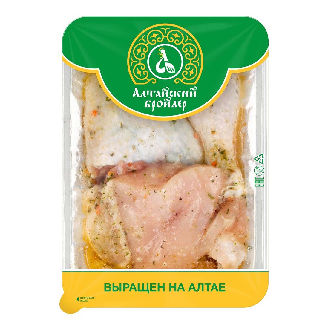 

Шашлык куриный в маринаде Алтайский бройлер Классический охлажденный +-1 кг