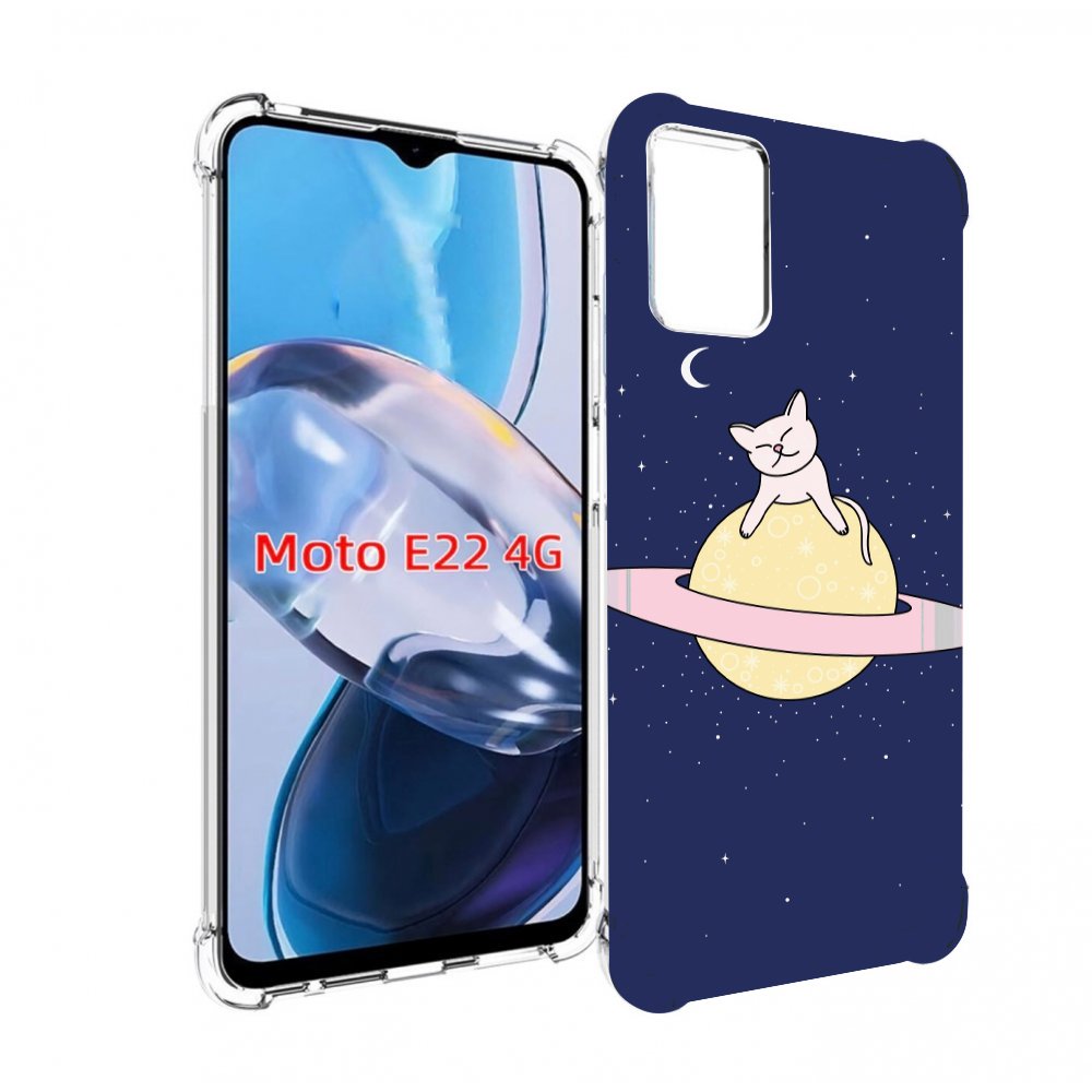 

Чехол MyPads котик на планете для Motorola Moto E22 4G / E22i 4G, Прозрачный, Tocco