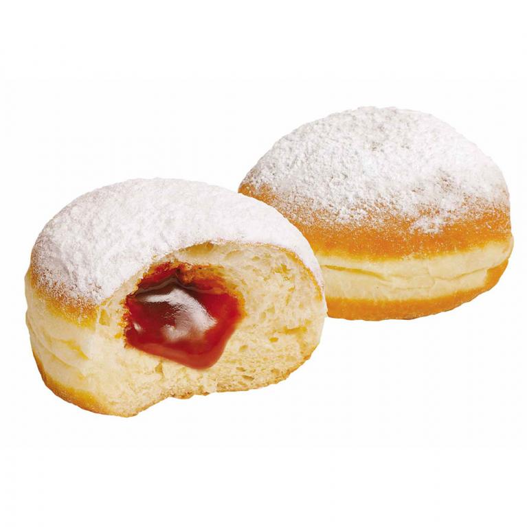 

Пончик с вишнёвой начинкой +-100 г