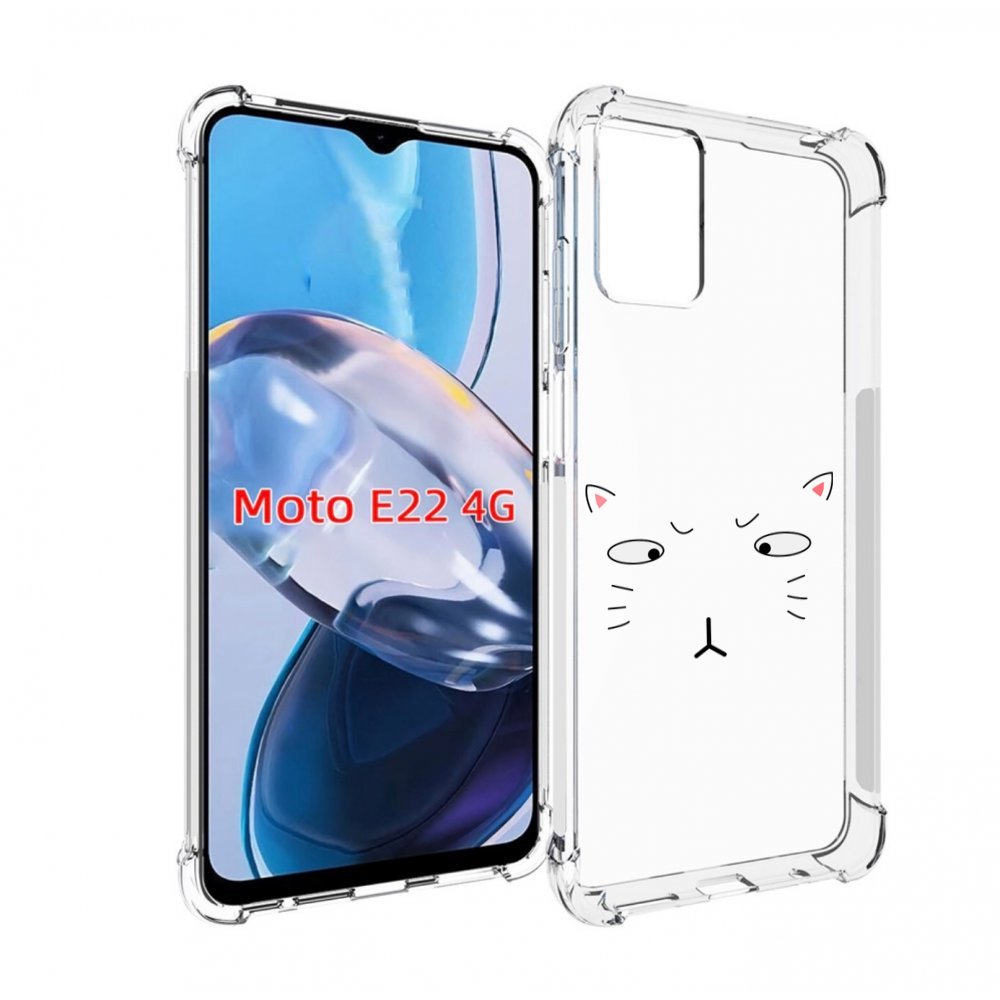 

Чехол MyPads кот-части-лица для Motorola Moto E22 4G / E22i 4G, Прозрачный, Tocco