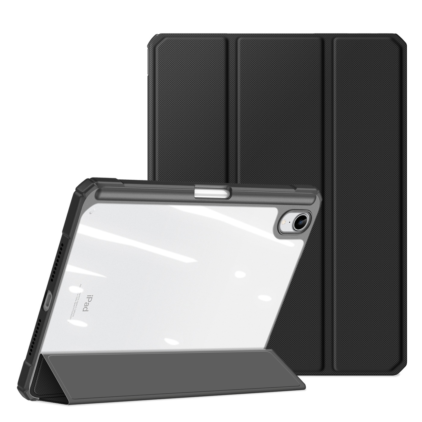 

Чехол Dux Ducis iPad Mini 6 Toby для Apple iPad Mini 6 черный с прозрачной крышкой (1934), iPad Mini 6 Toby
