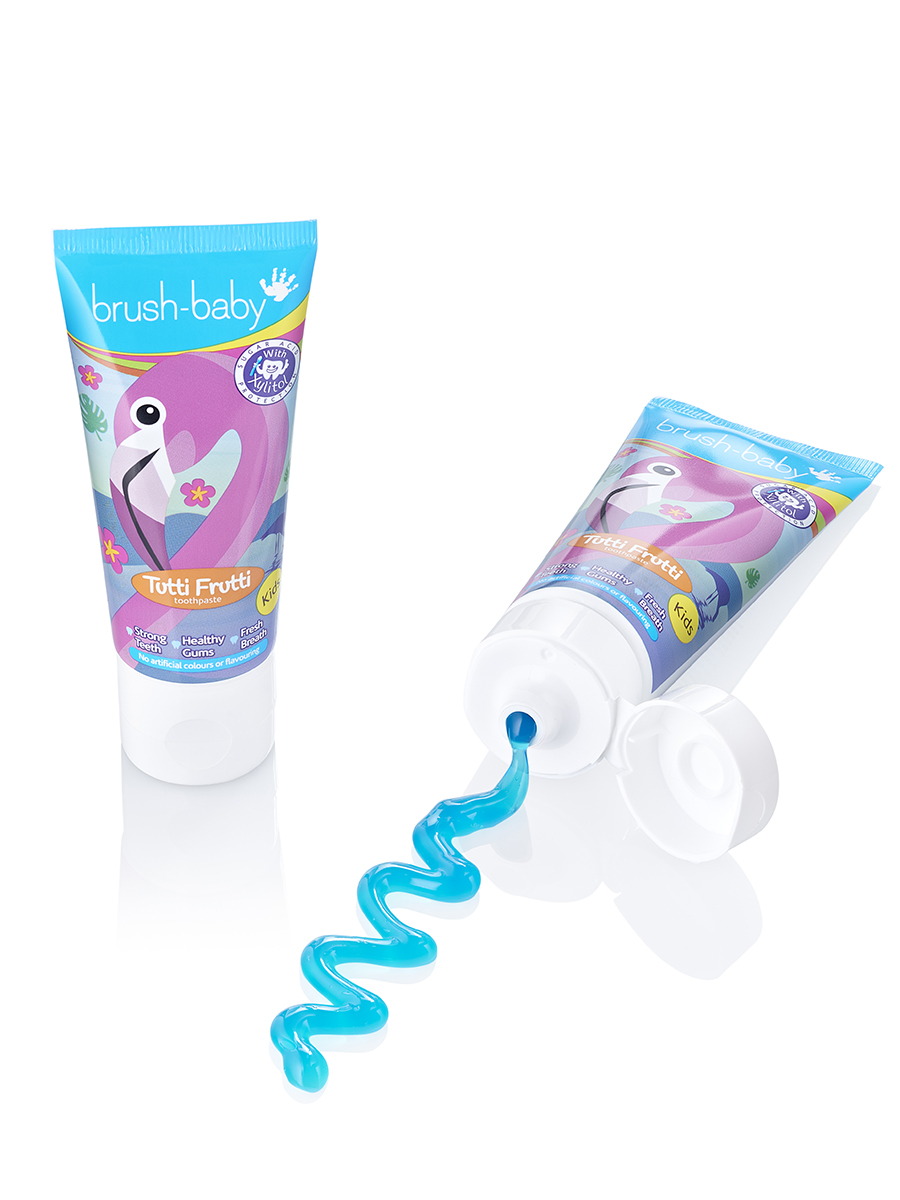 фото Зубная паста brush-baby flamingo tutti frutti с 3лет