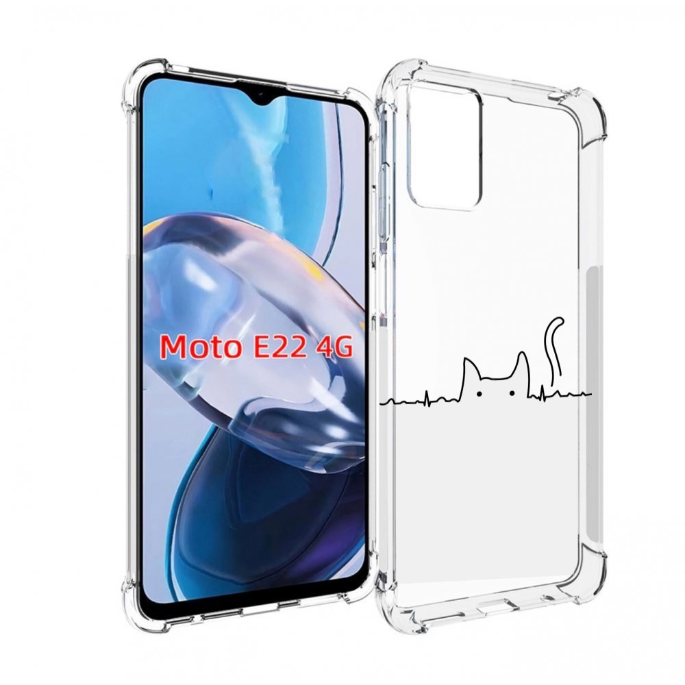 

Чехол MyPads кот-музыкальный для Motorola Moto E22 4G / E22i 4G, Прозрачный, Tocco