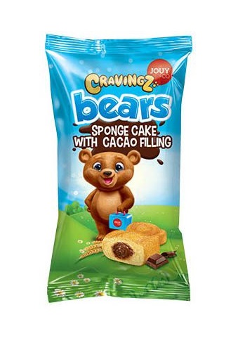 

Пирожное Jouy & Co Cravingz bears бисквитное со вкусом шоколада 45 г