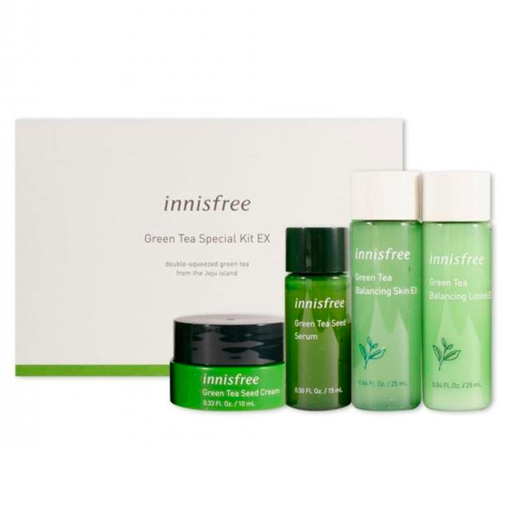 фото Увлажняющий набор для комбинированной кожи лица innisfree green tea special kit ex 4 items