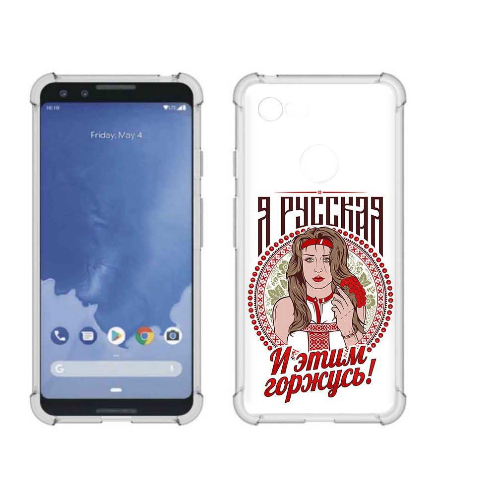 

Чехол MyPads Tocco для Google Pixel 3 Я русская, Прозрачный, Tocco