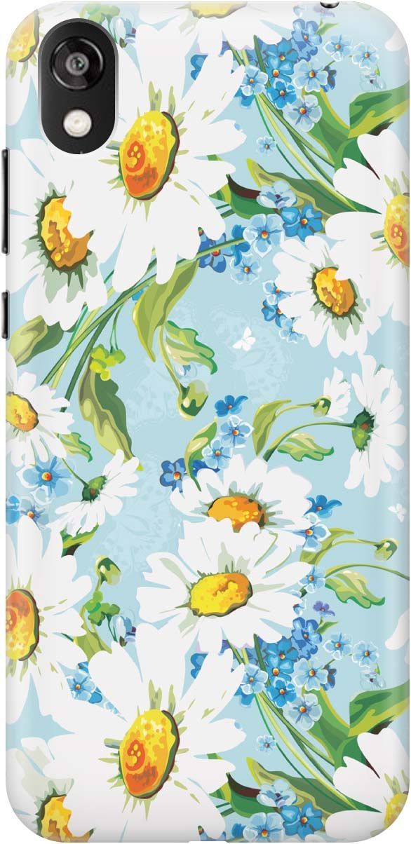 

Чехол на Honor 8S/Huawei Y5 (2019) с принтом "Поле ромашек", Белый;голубой, 361