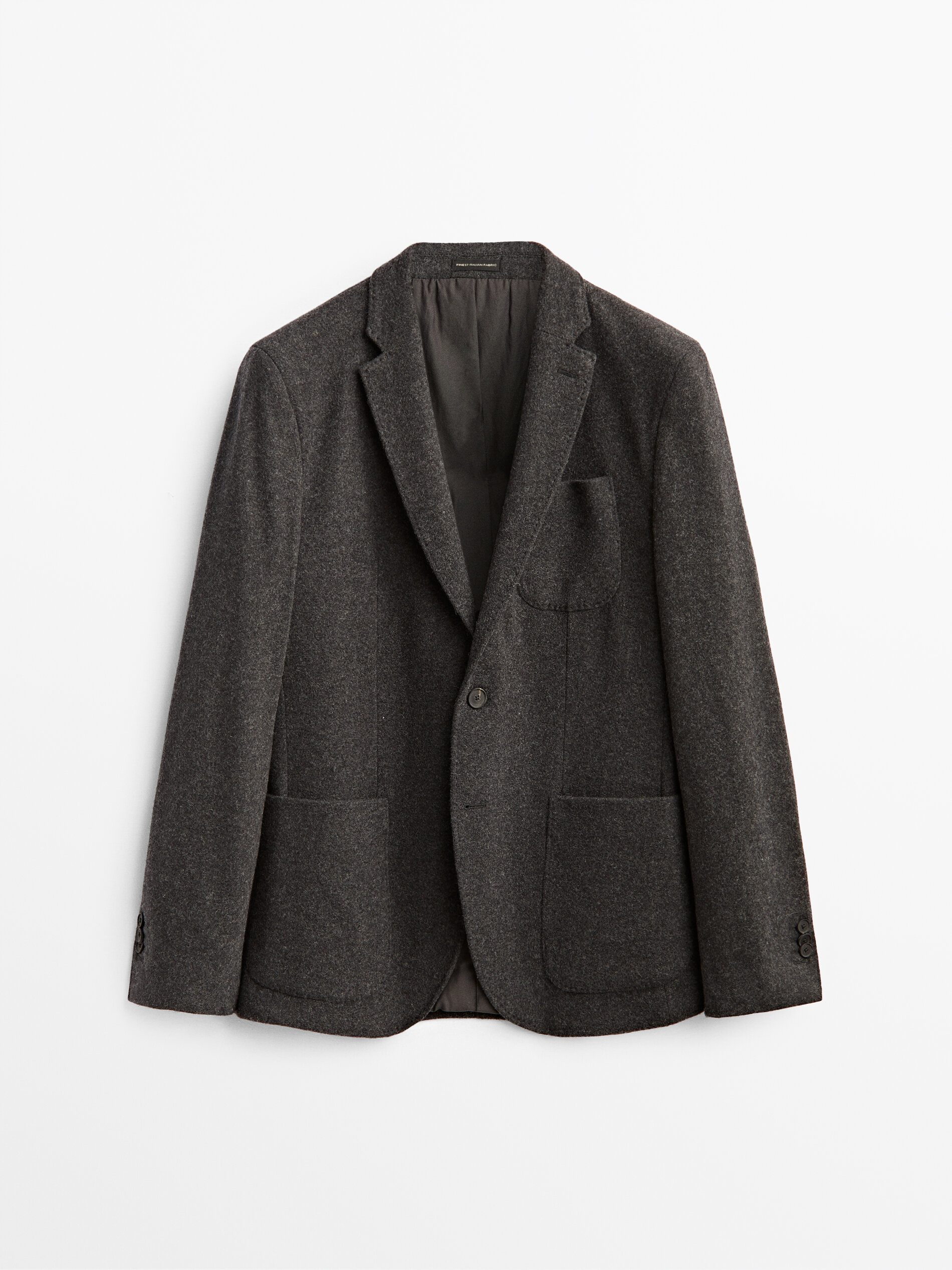 

Блейзер мужской Massimo Dutti 02081102802 серый 58 RU, 02081102802