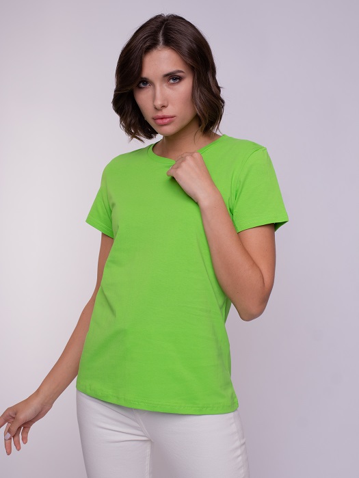 

Футболка женская Uzcotton W-F зеленая M, Зеленый, W-F