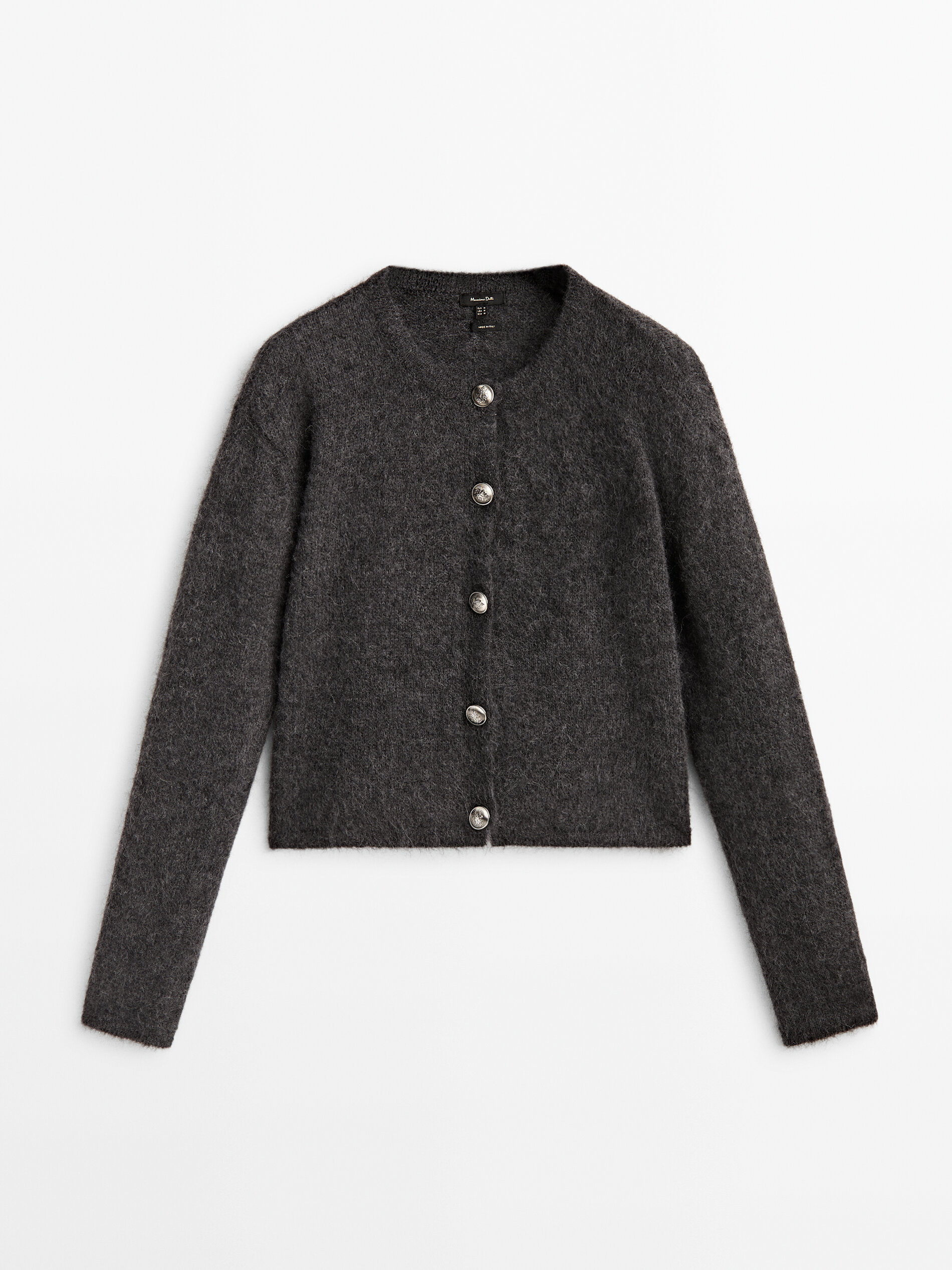 

Кардиган женский Massimo Dutti 05750644809 серый S, 05750644809