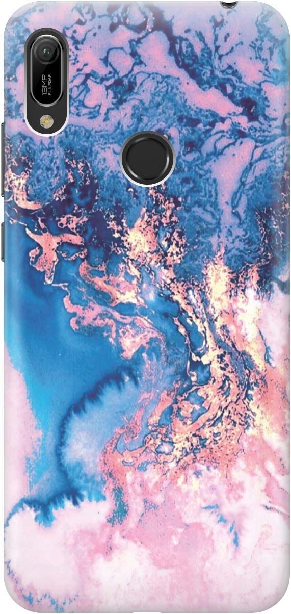 

Чехол на Honor 8A/8A Pro/Huawei Y6 (2019)/Y6 Prime (2019) "Синий мрамор", Голубой, 180