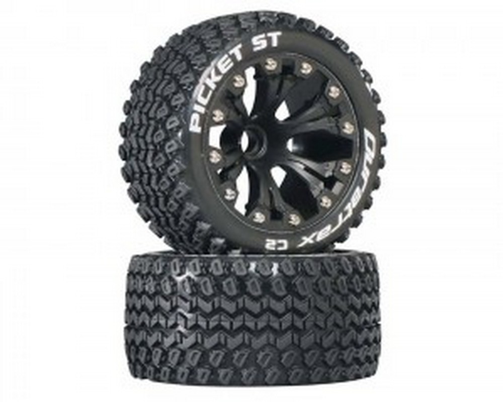 

Покрышка и колёсный диск перед Picket ST 2.8 12 мм 2WD (2шт.) (чёрные)