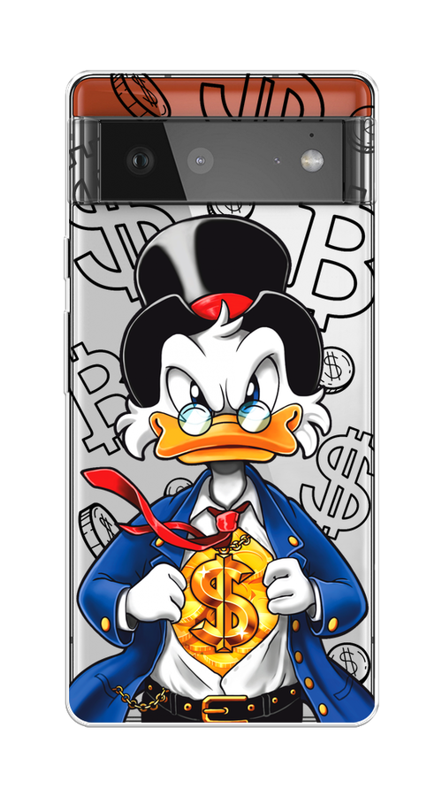 

Чехол на Google Pixel 6 "Scrooge Goldman", Черный;белый;синий, 270850-1