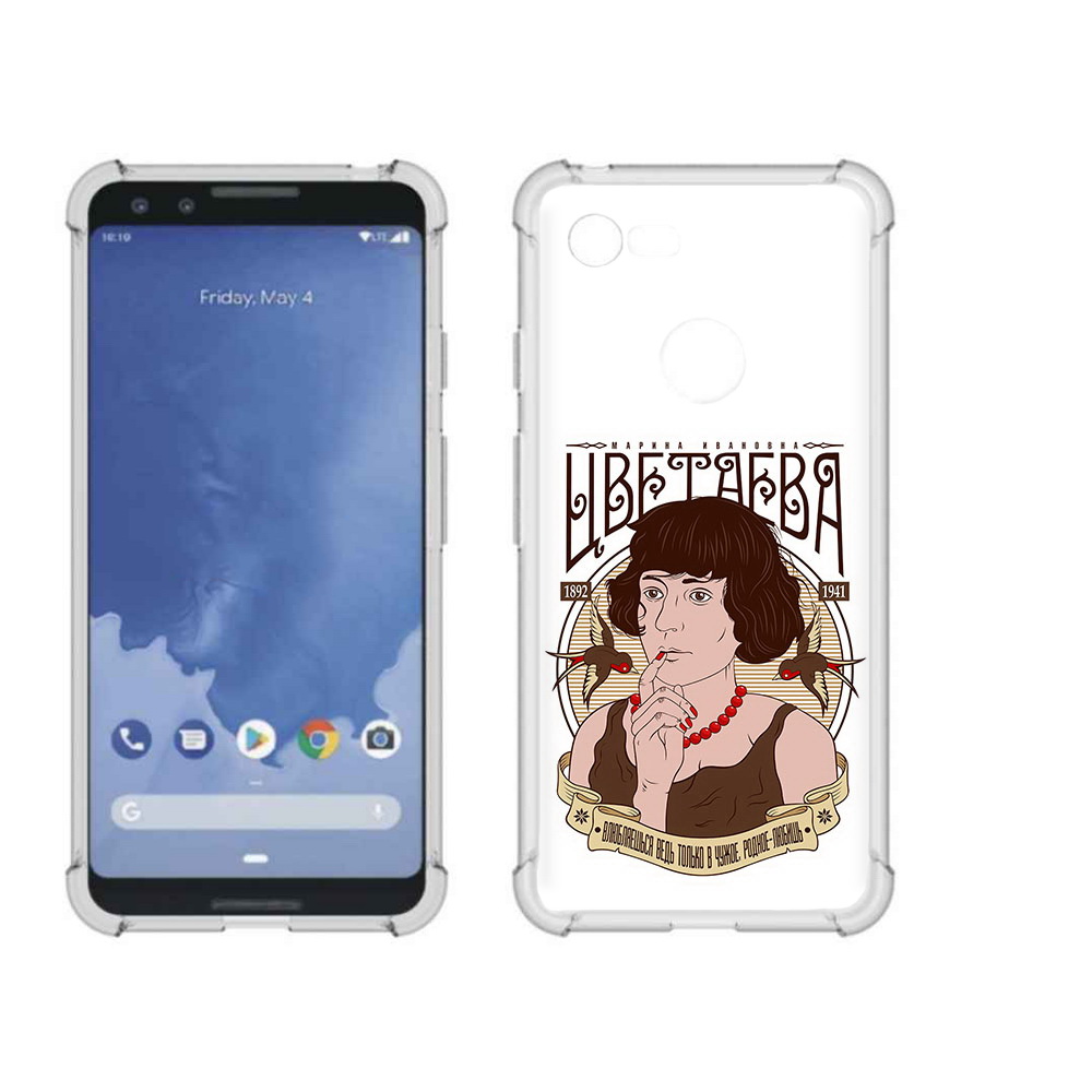

Чехол MyPads Tocco для Google Pixel 3 Цветаева, Прозрачный, Tocco