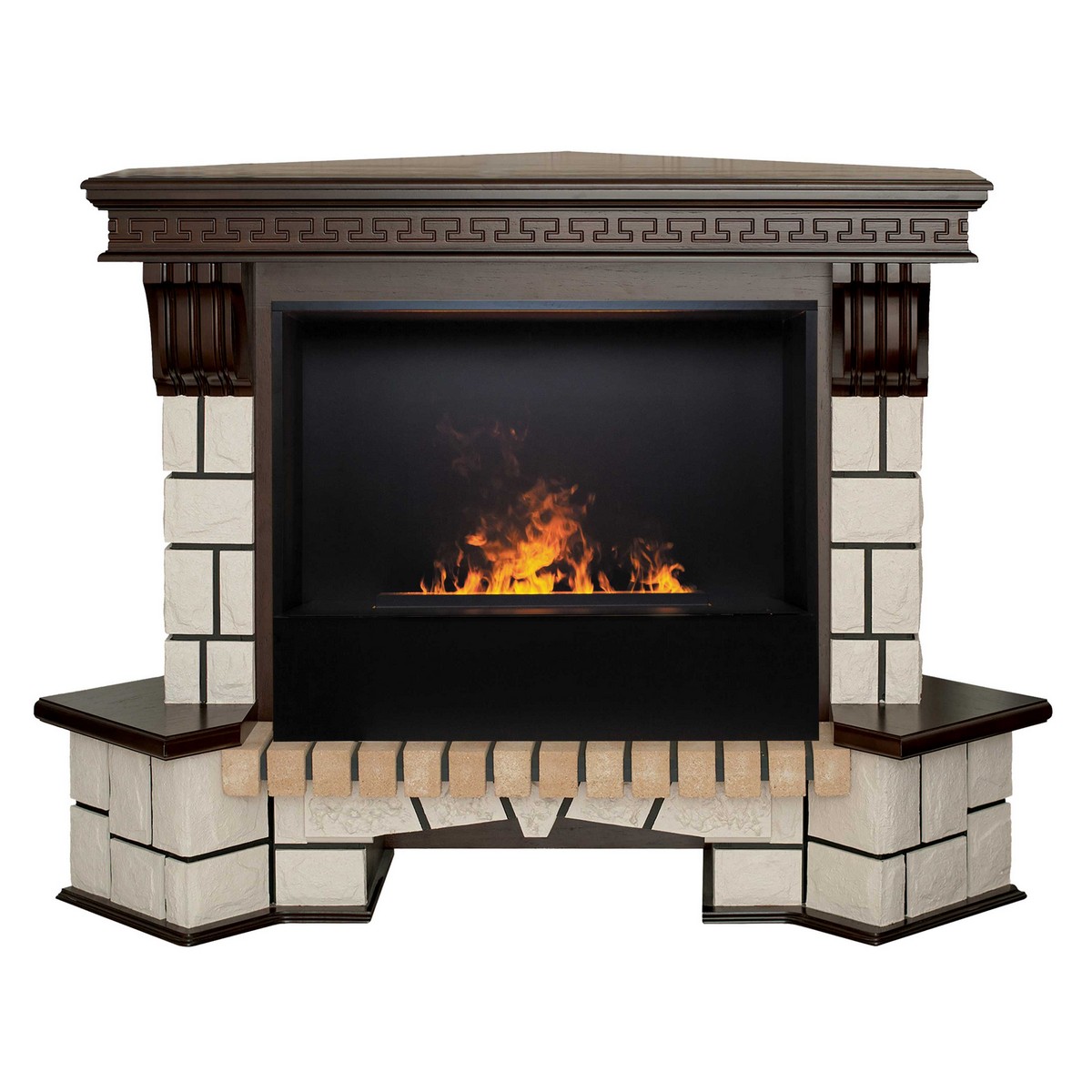 

Электрокамин RealFlame Stone Coner 26 AO с очагом 3D Cassette 630 Black Panel, Электрокамин Stone Corner 26 AO с очагом 3D Cassette 630 Black Panel