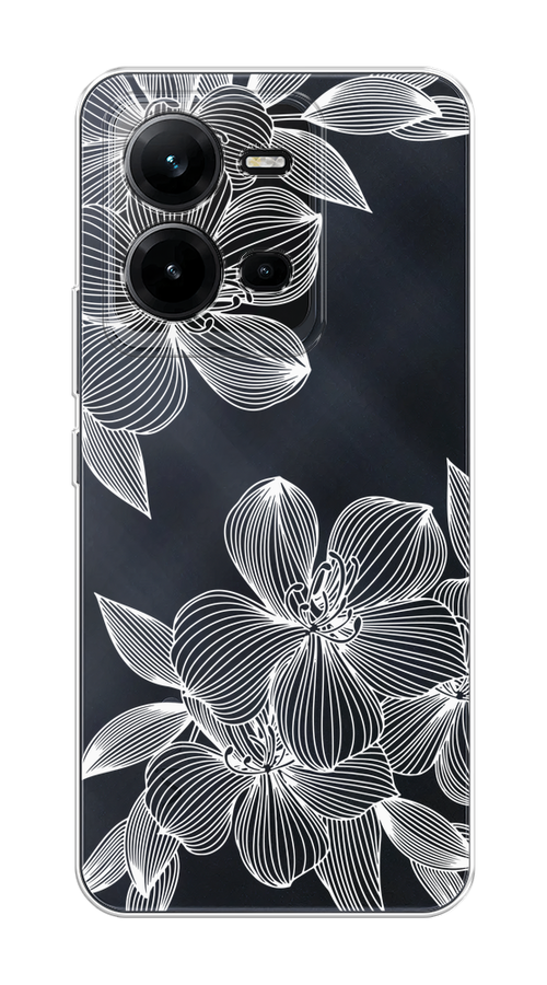 

Чехол на Vivo V25/V25e "Крокус", Белый;прозрачный, 267650-1