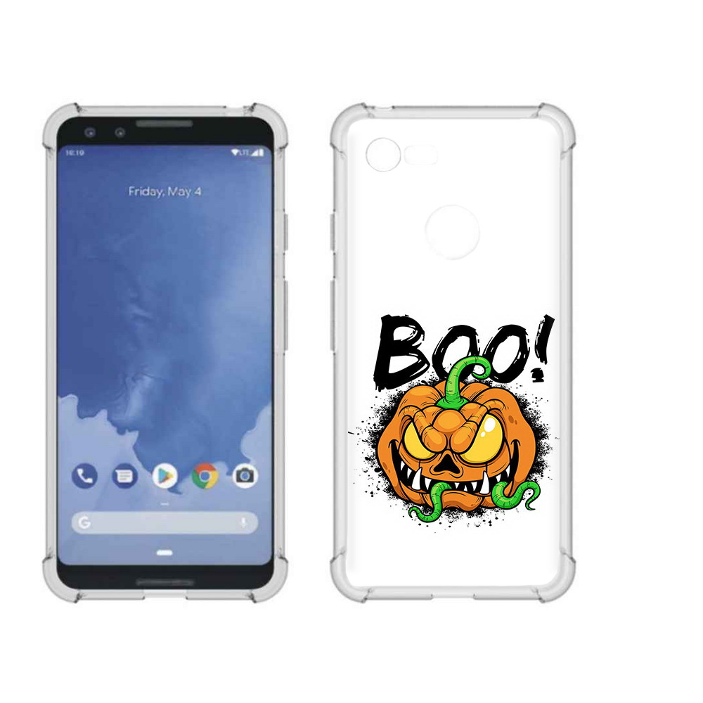 

Чехол MyPads Tocco для Google Pixel 3 Хэллоуин бу, Прозрачный, Tocco