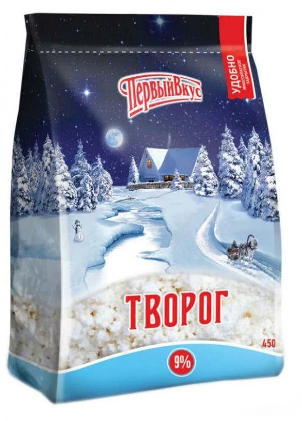

Творог Первый вкус | рассыпчатый, 9%, 350 г