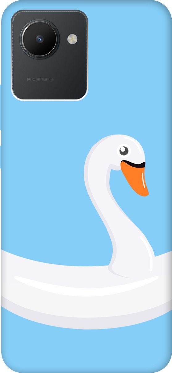 

Чехол на Realme C30 "Swan Swim Ring" голубой, Голубой;белый, 1569000
