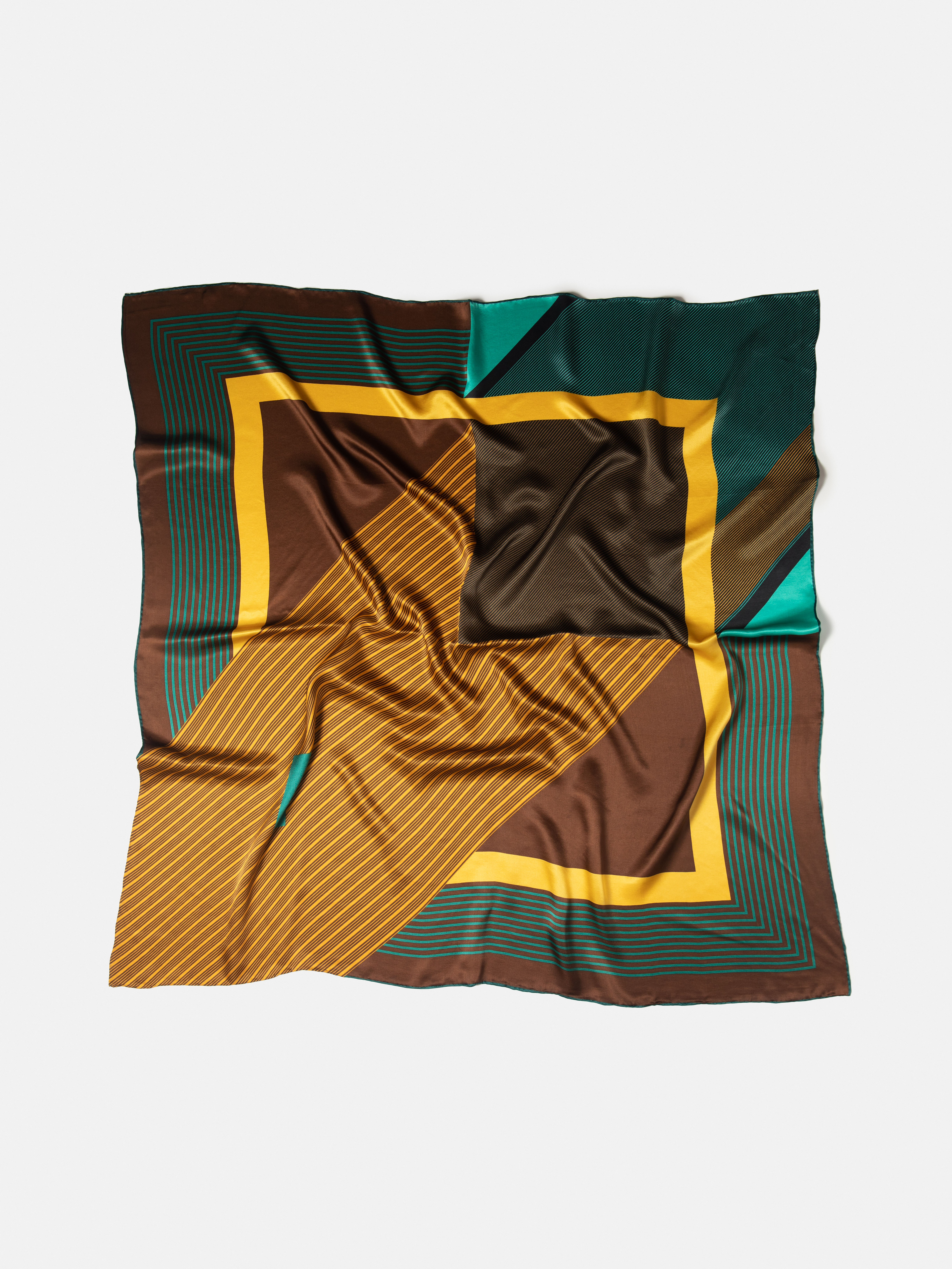 Платок женский GIN LAV 540 горчичный, 110х110 см