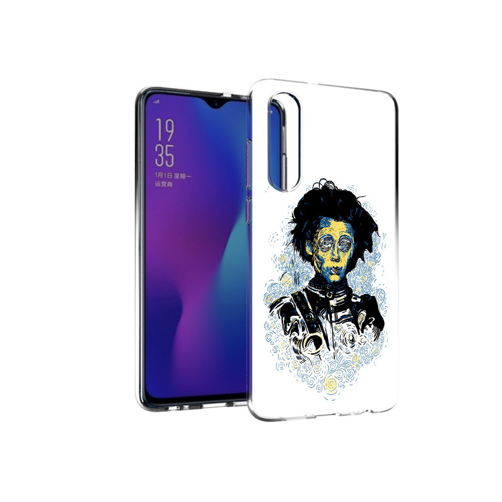 

Чехол MyPads Tocco для Huawei P30 парень черно-белый абстракция, Прозрачный, Tocco