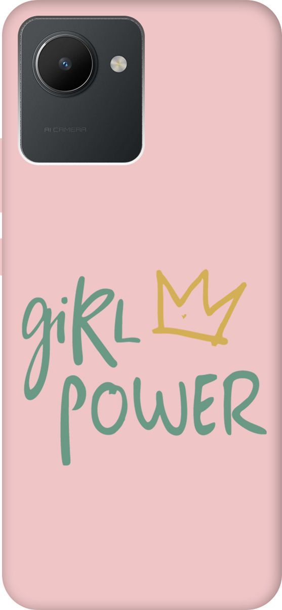 

Чехол на realme C30 Silky Touch Premium с принтом "Girl Power!" розовый, Розовый;зеленый, 1568900