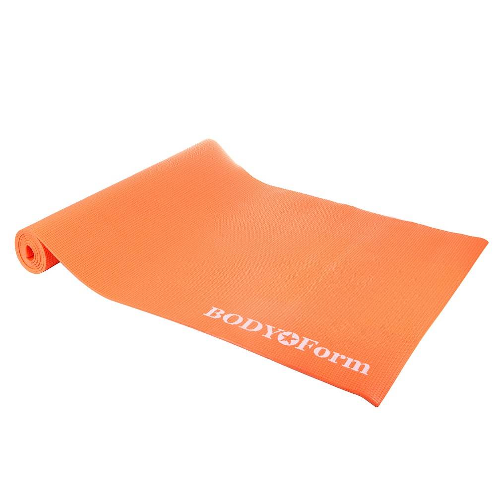 фото Коврик для фитнеса body form bf-ym01 orange 173 см, 4 мм