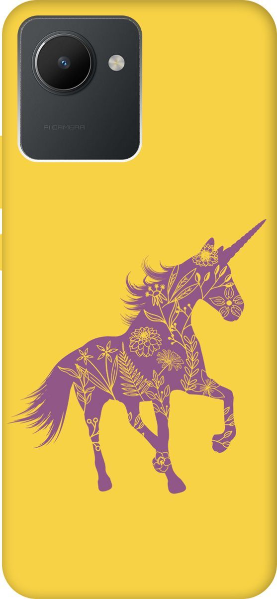 

Чехол на realme C30 Silky Touch Premium с принтом "Floral Unicorn" желтый, Желтый;фиолетовый, 1569000