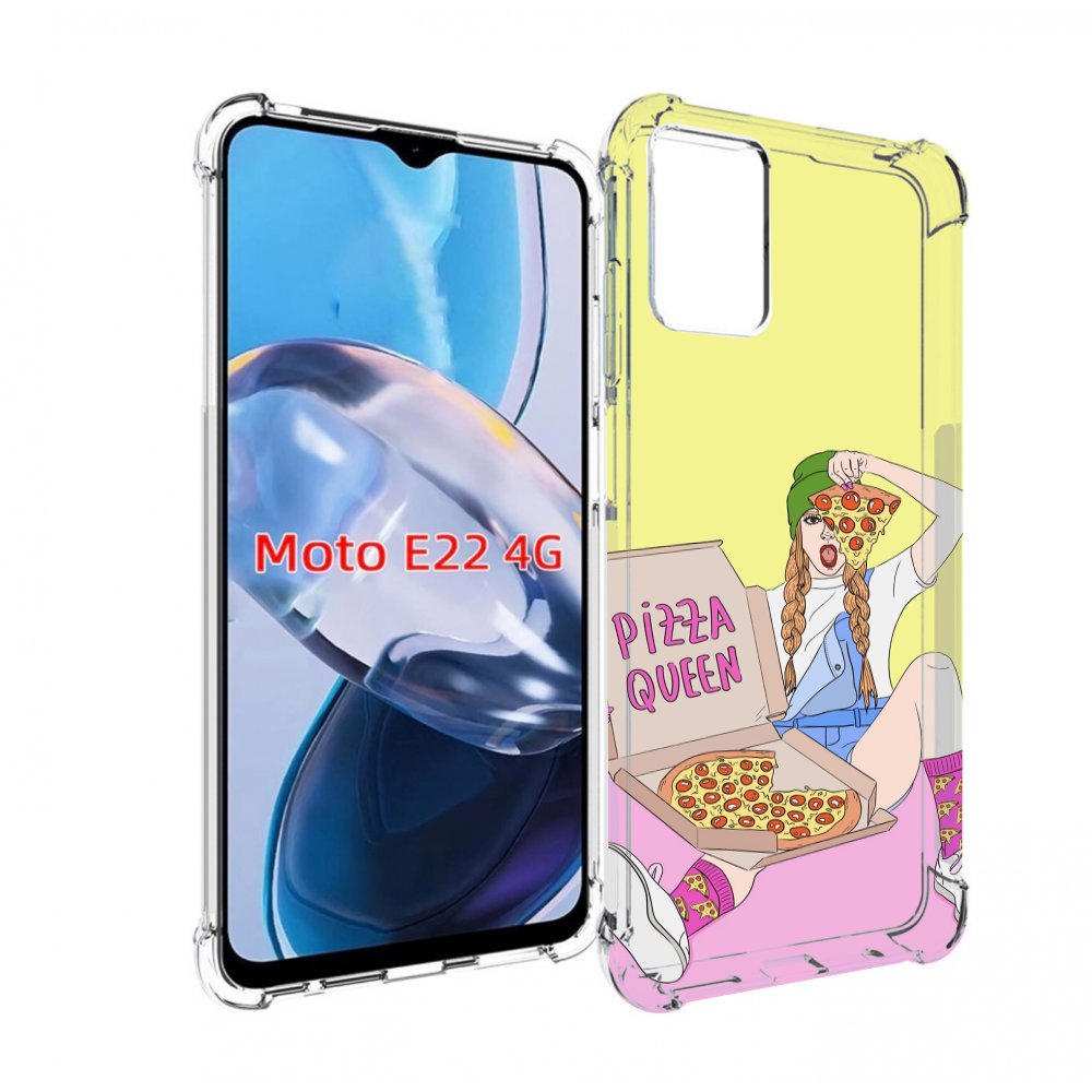 

Чехол MyPads королева-пиццы женский для Motorola Moto E22 4G / E22i 4G, Прозрачный, Tocco